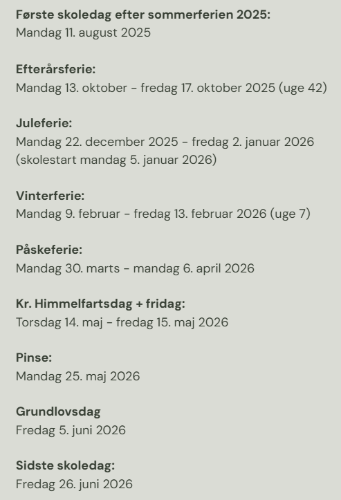 Ferieplan