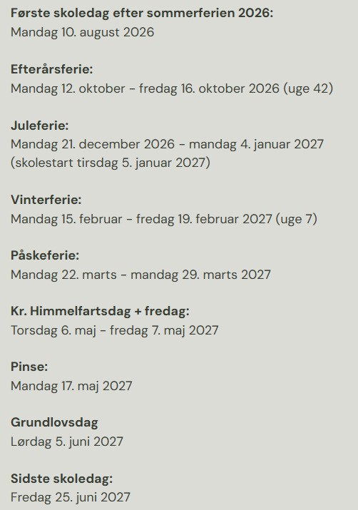ferieplan